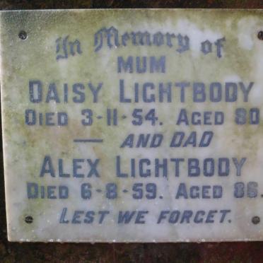 LIGHTBODY Alex -1959 &amp; Daisy -1954
