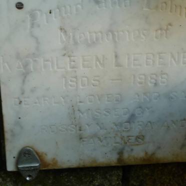 LIEBENBERG Kathleen 1905-1988