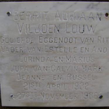 LOUW Gerrit Adriaan Viljoen 1932-1986 
