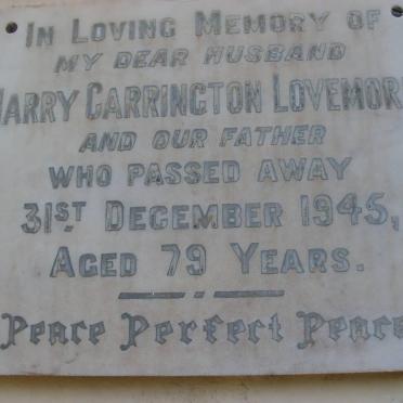 LOVEMORE Harry Carrington -1945 