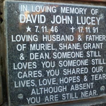 LUCEY David John 1946-1991