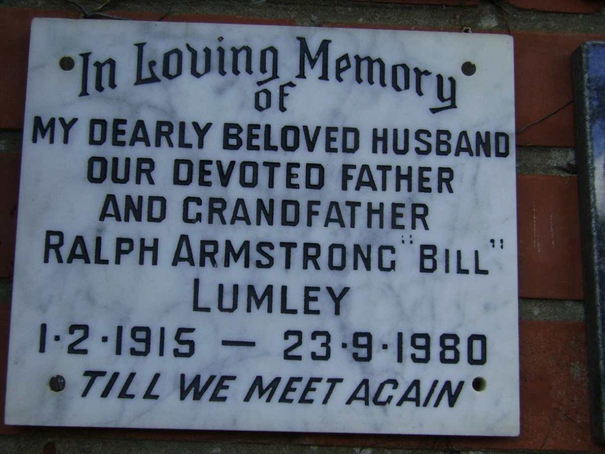 LUMLEY Ralph Armstrong 1915-1980