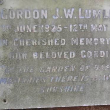LUMLEY Gordon J.W. 1925-1957
