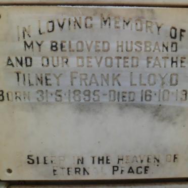 LLOYD Tilney Frank 1895-1972