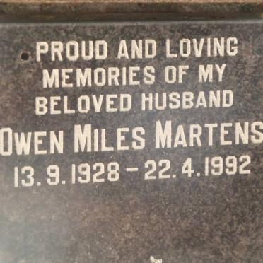 MARTENS Owen Miles 1928-1992