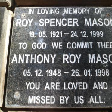 MASON Roy Spencer 1921-1999 :: MASON Anthony Roy 1948-1998
