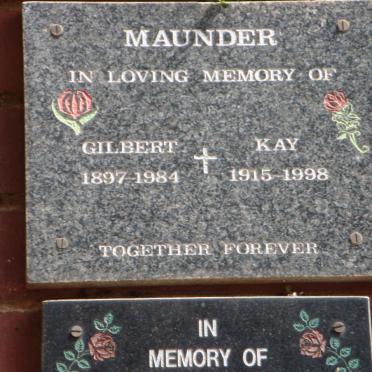 MAUNDER Gilbert 1897-1984 &amp; Kay 1915-1998