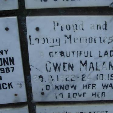 MALAN Gwen 1922-1987