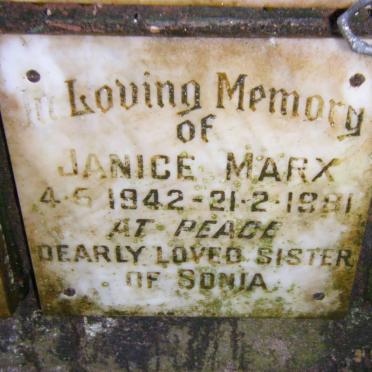 MARX Janice 1942-1981