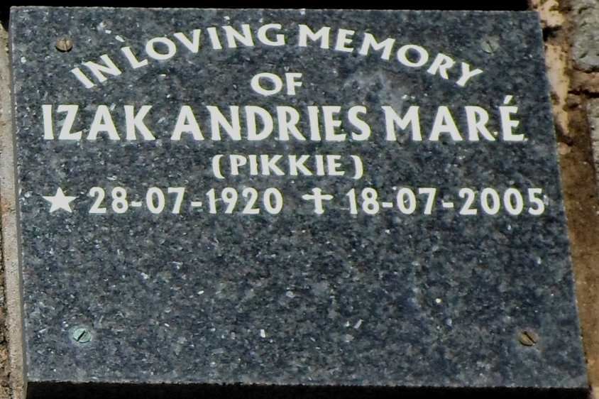 MARÉ Izak Andries 1920-2005
