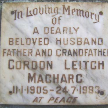 MACHARG Gordon Leitch 1905-1983
