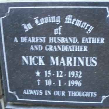 MARINUS Nick 1932-1996