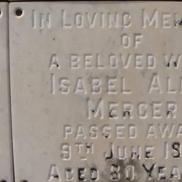 MERCER Isabel Alice -1971