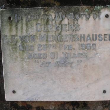 MENGERSHAUSEN Clemens E.F., von -1960 