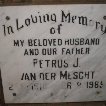 MESCHT Petrus J., van der 1918-1985