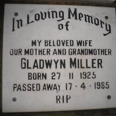 MILLER Gladwyn 1925-1985