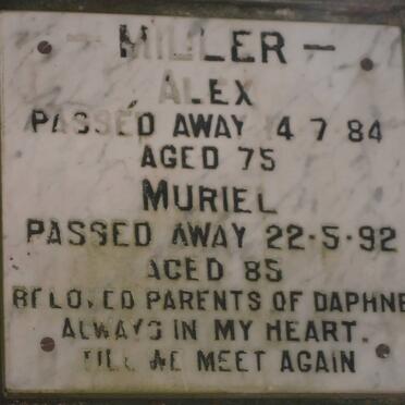 MILLER Alex -1984 &amp; Muriel -1992