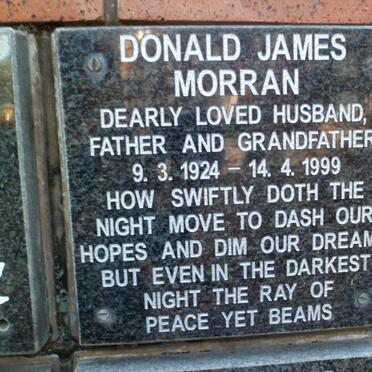MORRAN Donald James 1924-1999