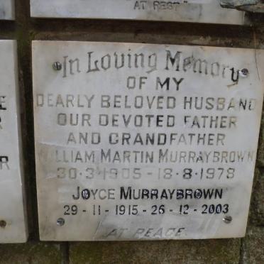 MURRAYBROWN William Martin 1905-1978 &amp; Joyce 1915-2003