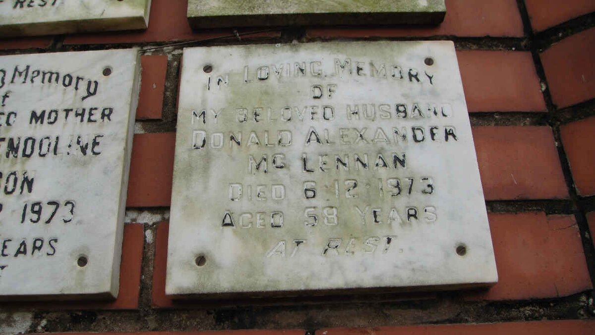 McLENNAN Donald Alexander -1973