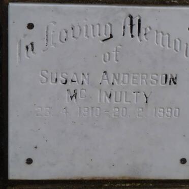 Mc INULTY Susan Anderson 1910-1990