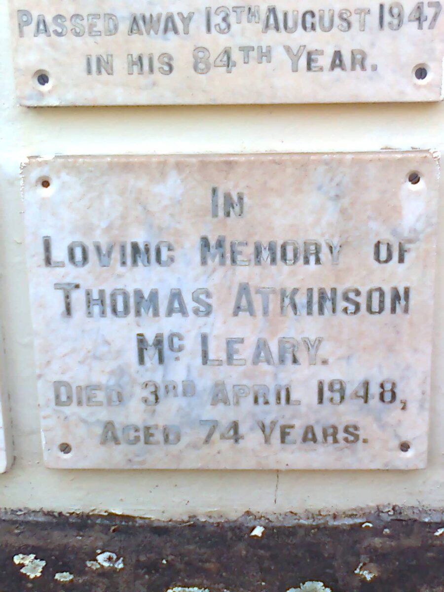 McLEARY Thomas Atkinson -1948