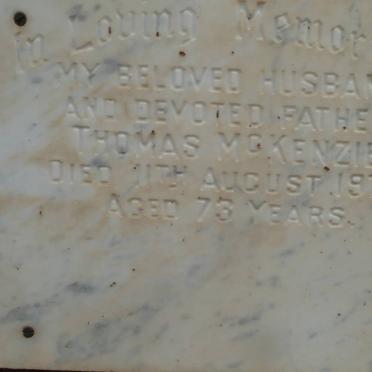 McKENZIE Thomas -1972