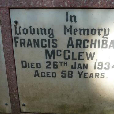 McCLEW Francis Archibald -1934