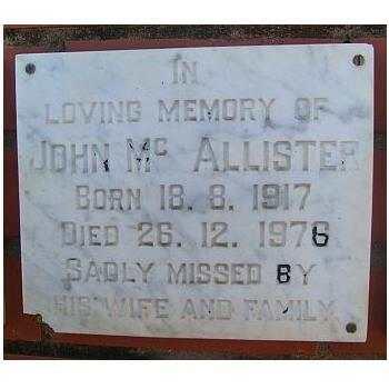 Mc ALLISTER John 1917-1976