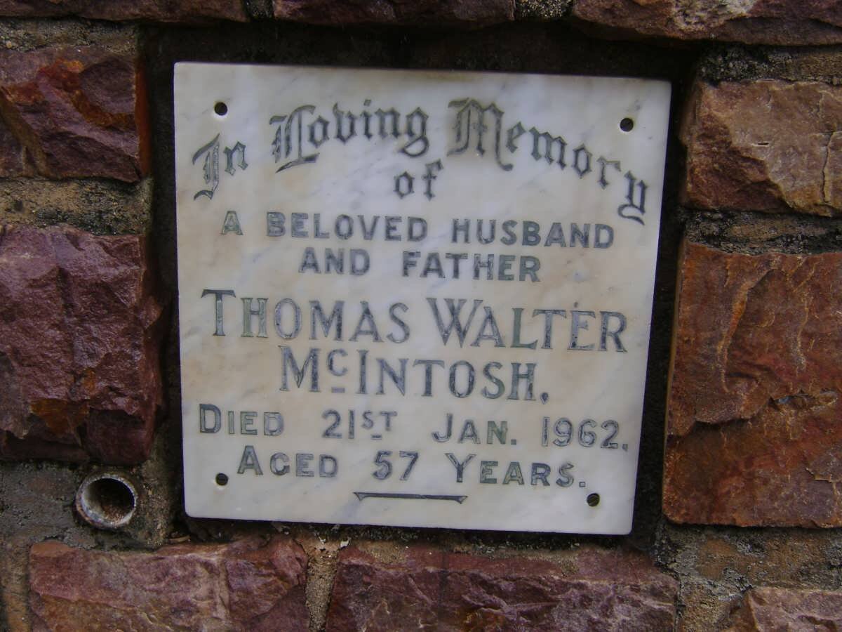 McINTOSH Thomas Walter -1962