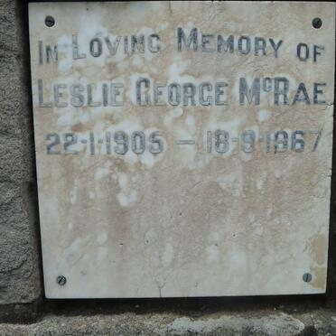 McRAE Leslie George 1905-1967