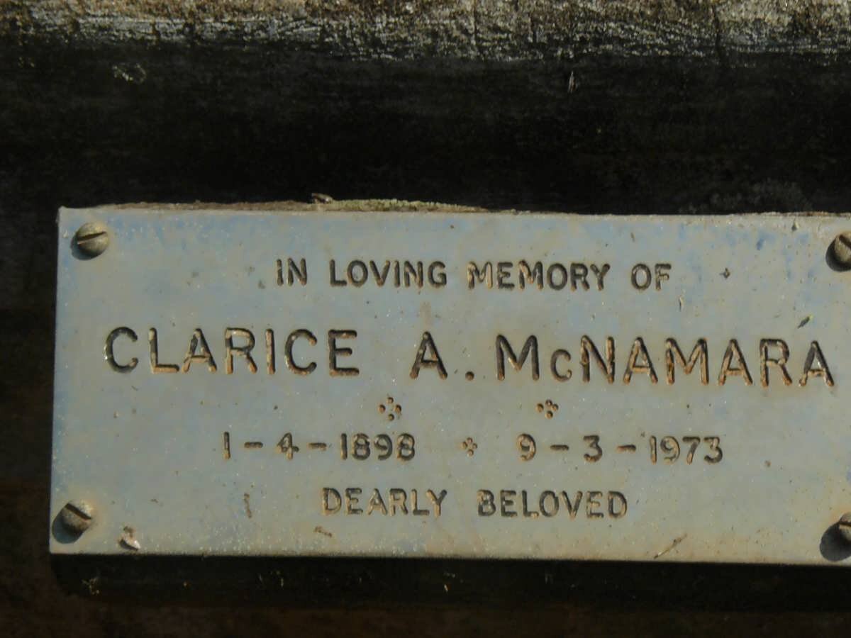 McNAMARA Clarice A. 1898-1973