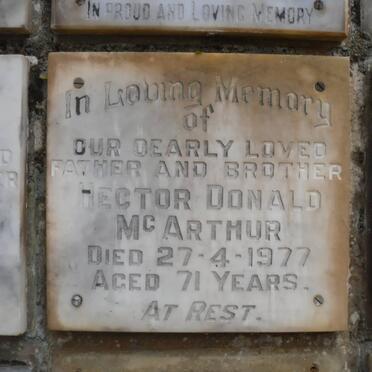 McARTHUR Hector Donald -1977