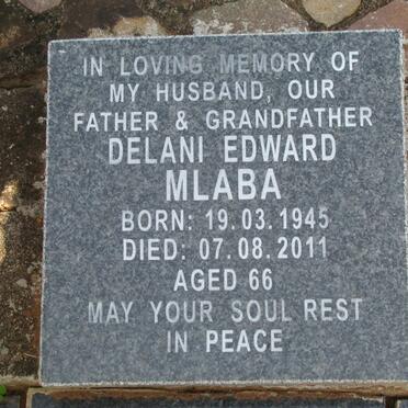 MLABA Delani Edward 1945-2011