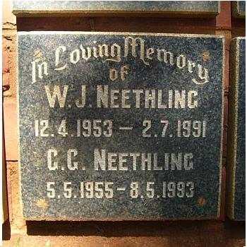 NEETHLING W. J. 1953-1991 &amp; G. G. 1955-1993