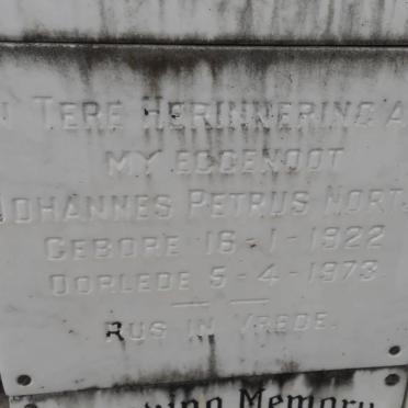NORTJE Johannes Petrus 1922-1973