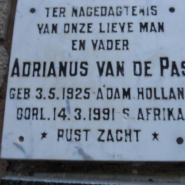 PAS Adrianus, van de 1925-1991