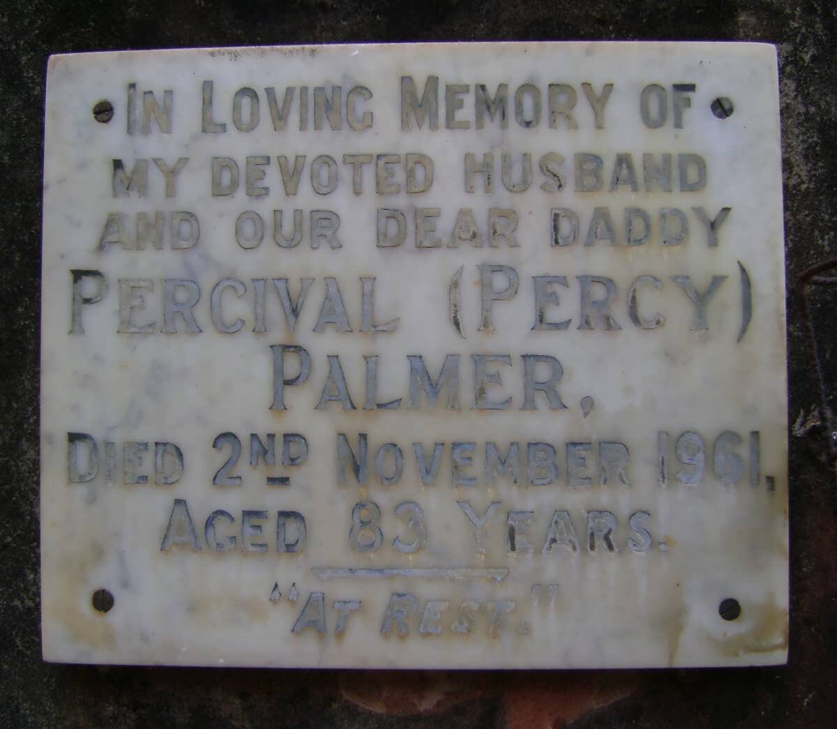 PALMER Percival -1961