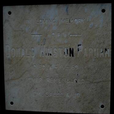 PARHAM Donald Winston -1969