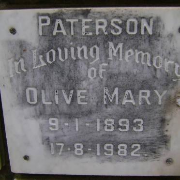 PATERSON Olive Mary 1893-1982