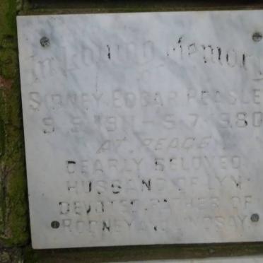 PEASLEY Sidney Edgar 1911-1980