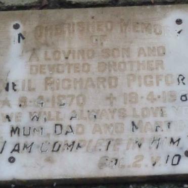 PIGFORD Neil Richard 1970-1983