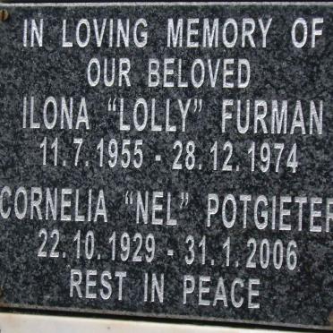 POTGIETER Cornelia 1929-2006 :: FURMAN Ilona 1955-1974