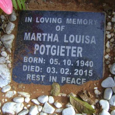 POTGIETER Martha Louisa 1940-2015