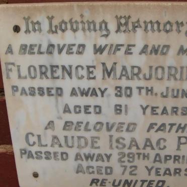 POSS Claude Isaac -1980 &amp; Florence Marjorie -1970