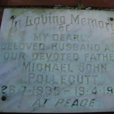 POLLECUTT Michael John 1935-1979