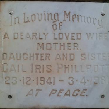 PHILLPOTT Gail Iris 1941-1981