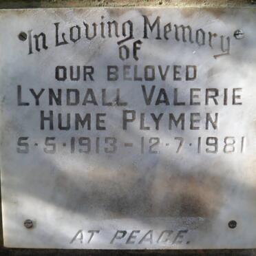 PLYMEN Lyndall Valerie Hume 1913-1981