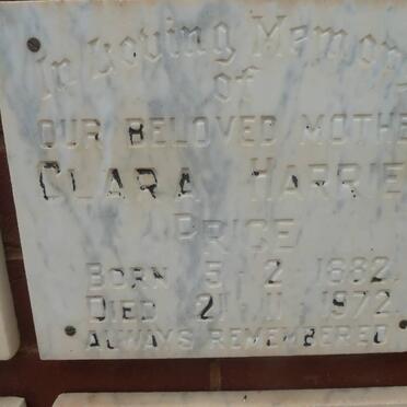 PRICE Clara Harriet 1882-1972