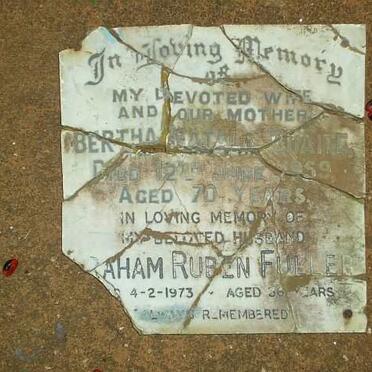 QUAITE Bertha Natalie  -1959 :: FULLER Graham Ruben  -1973